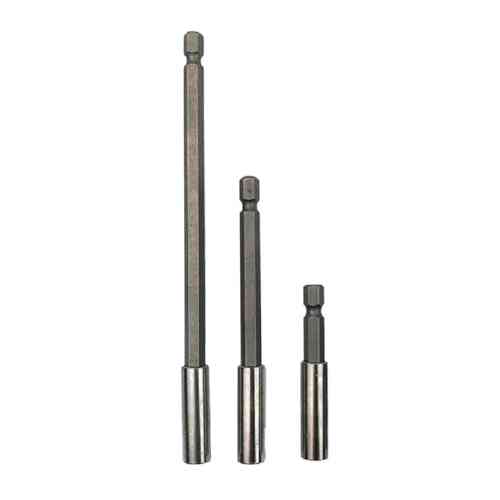 Набір тримачів біт магнітних 3шт 1/4&quot; 75/100/150мм, шестигранні, хром Вінниця