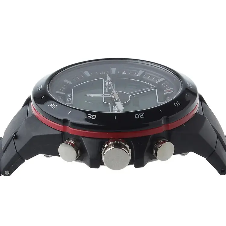 Мужские часы Skmei 1016 Shark Black С красной каемкой Винница - изображение 8