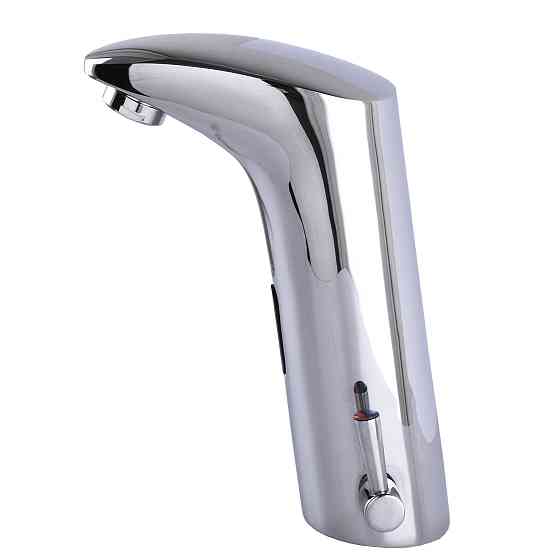 Змішувач сенсорний для умивальника HOTEC 19.114-DC/AC (220V/6V) з трансформатором,латунний Hot/Cold Луцк