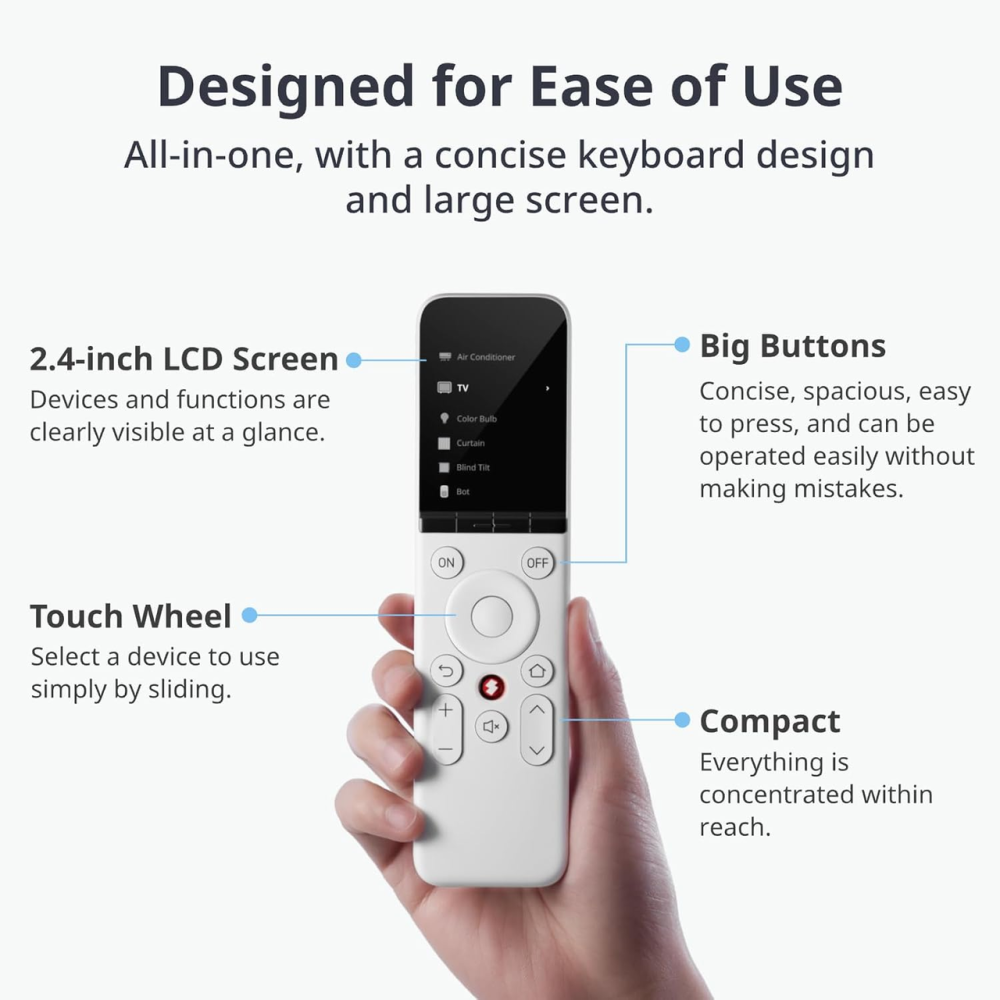 Комплект SwitchBot Universal Remote + Hub Mini Matter, універсальний смарт-пульт Wi-Fi 2.4 ГГц, керування 25 пристроями, Apple Hom Київ - фото 8