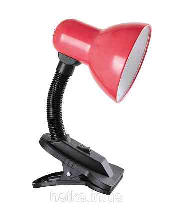 Лампа настільна Sirius TY 1108B на одну лампочку з прищіпкою (червона) Київ