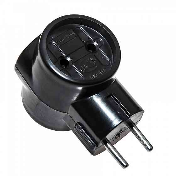 Тройник электрический Токер ЕМР, 6А Черный Днепр