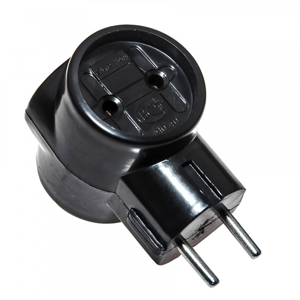 Тройник електричний Токер ЕМР, 6А Чорний Дніпро - фото 1