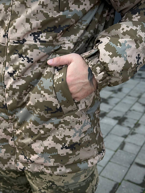 Тактичний чоловічий зимовий піксельний бушлат -30 армійська куртка бушлат зимова усі розміри Львів - фото 6