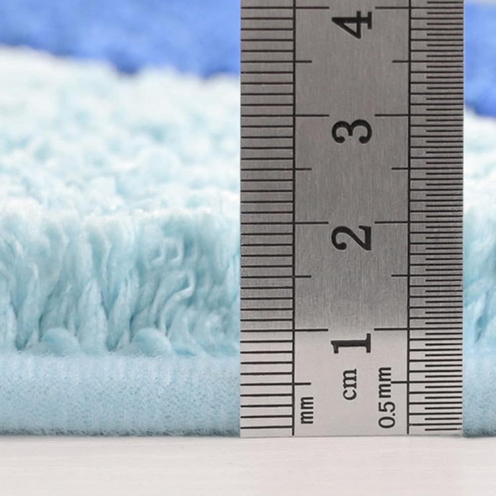 Килимок для ванної та душу килимок для ніг у ванну кімнату, мікрофібра, антиковзкий 40х60 см, синій з візерунком Кам'янець-Подільський - фото 5