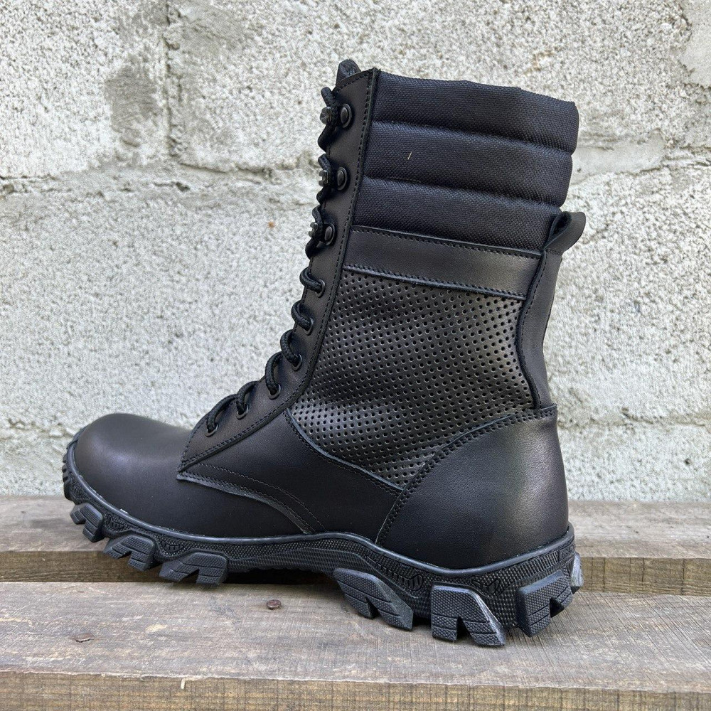 Чоловічі літні берці чорні тактичні військові шкіряні берці вискі  якісні на шкірі Львів - фото 6