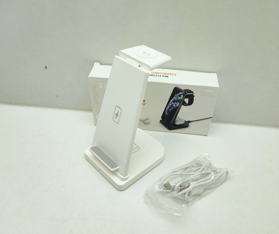 Безпровідна зарядка для телефон Supretto 3в1 15Вт Луцьк - фото 1