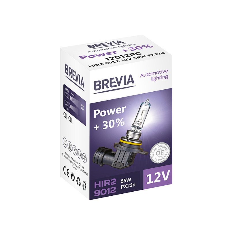 Галогенова лампа Brevia HIR2 9012 12V 55W PX22d Power +30% CP Львів - фото 2