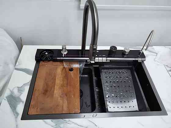 Кухонная раковина водопад Willda,кухонная мойка водопад темно-серая 75х46х22 (705021467) Киев