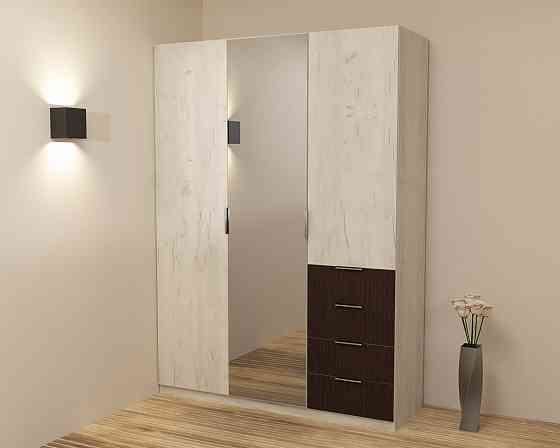 Шафа Крістал 2, Дуб Крафт Білий/Венге Магія, 1500х520х2100 Львів