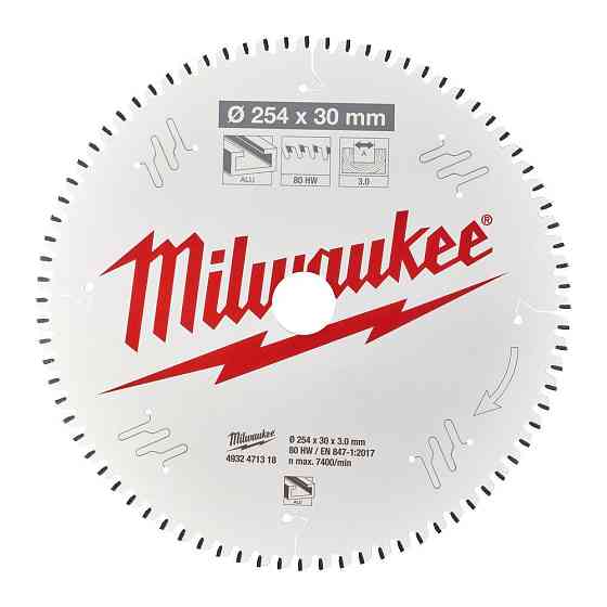 Диск пиляльний PFTE MILWAUKEE, O254/30мм, 80 зуб. Одеса