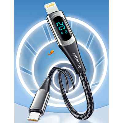 Дата кабель USB-C to Lightning 1.0m 20W Digital Display black Essager (EXCTL-YD01) Винница