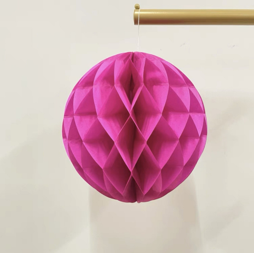 Шар соты из бумаги 30 см малиновый Киев - изображение 1