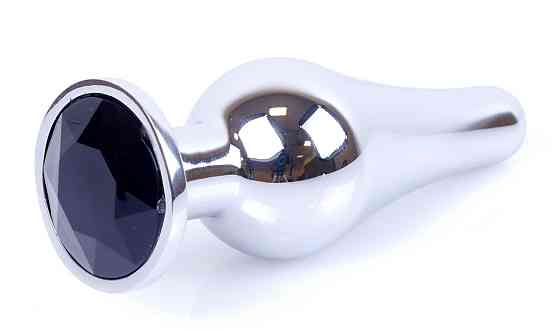 Анальна пробка Boss Series - Jewellery Silver BUTT PLUG Black, BS6400074 Sex Aura Київ