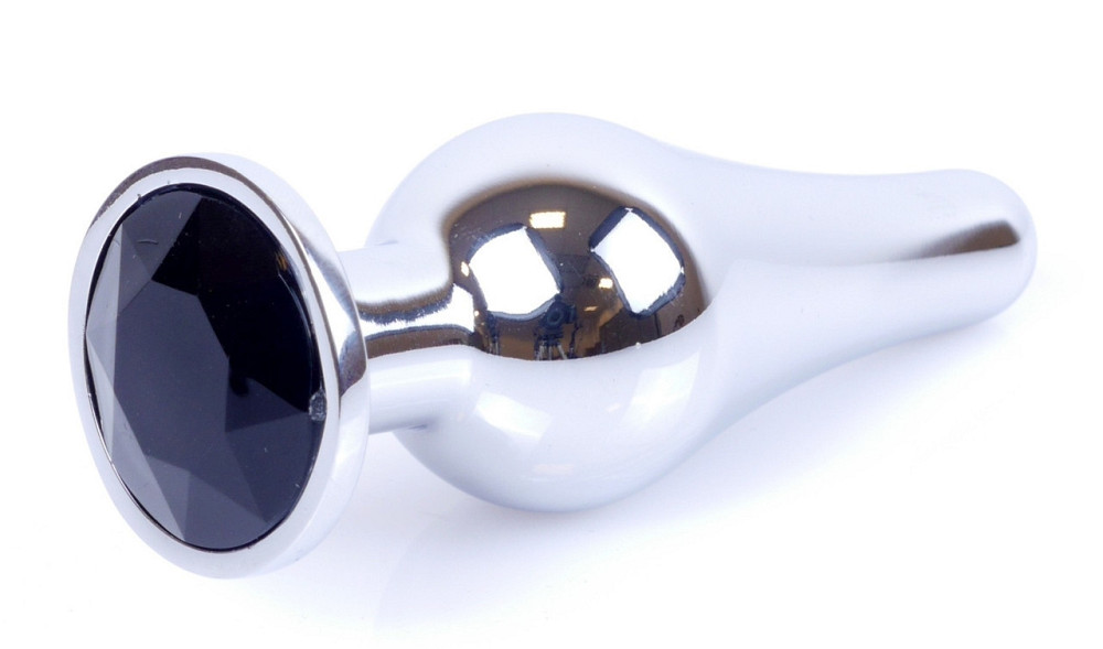 Анальна пробка Boss Series - Jewellery Silver BUTT PLUG Black, BS6400074 Sex Aura Київ - фото 3