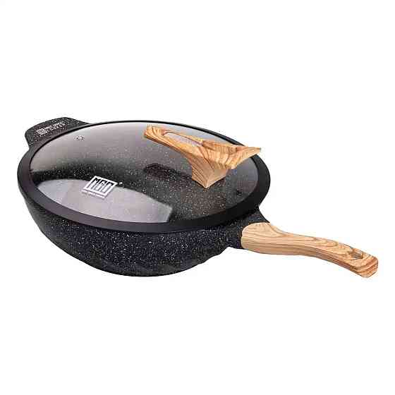 MGC Алюмінієва сковорода 5,8 л, мармурове антипригарне покриття, Ø 32 см, з лопаткою для пригот Коломия