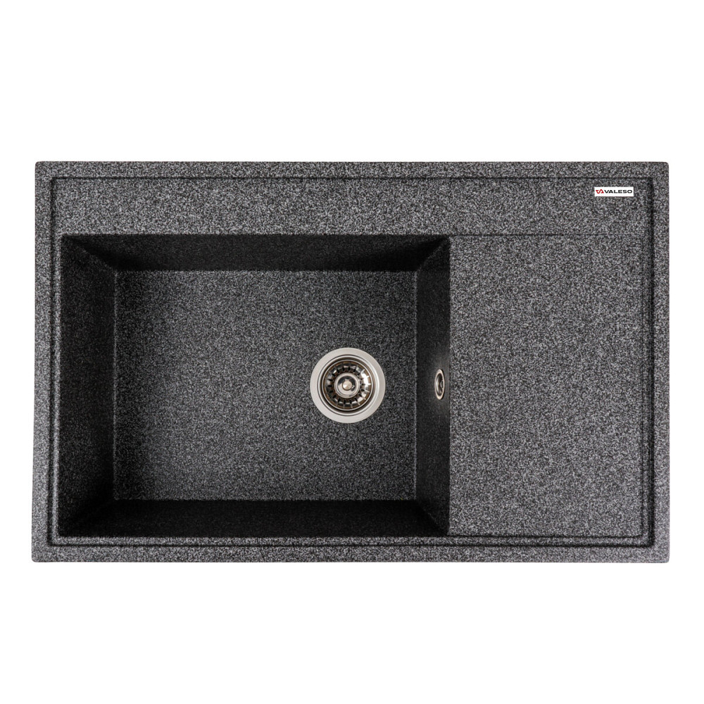VALESO Гранітна мийка для кухні VALESO AZURIT 7950 матова Графіт Коломия - фото 7