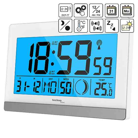Годинник настільний Technoline WS8056 White/Silver (WS8056) Київ