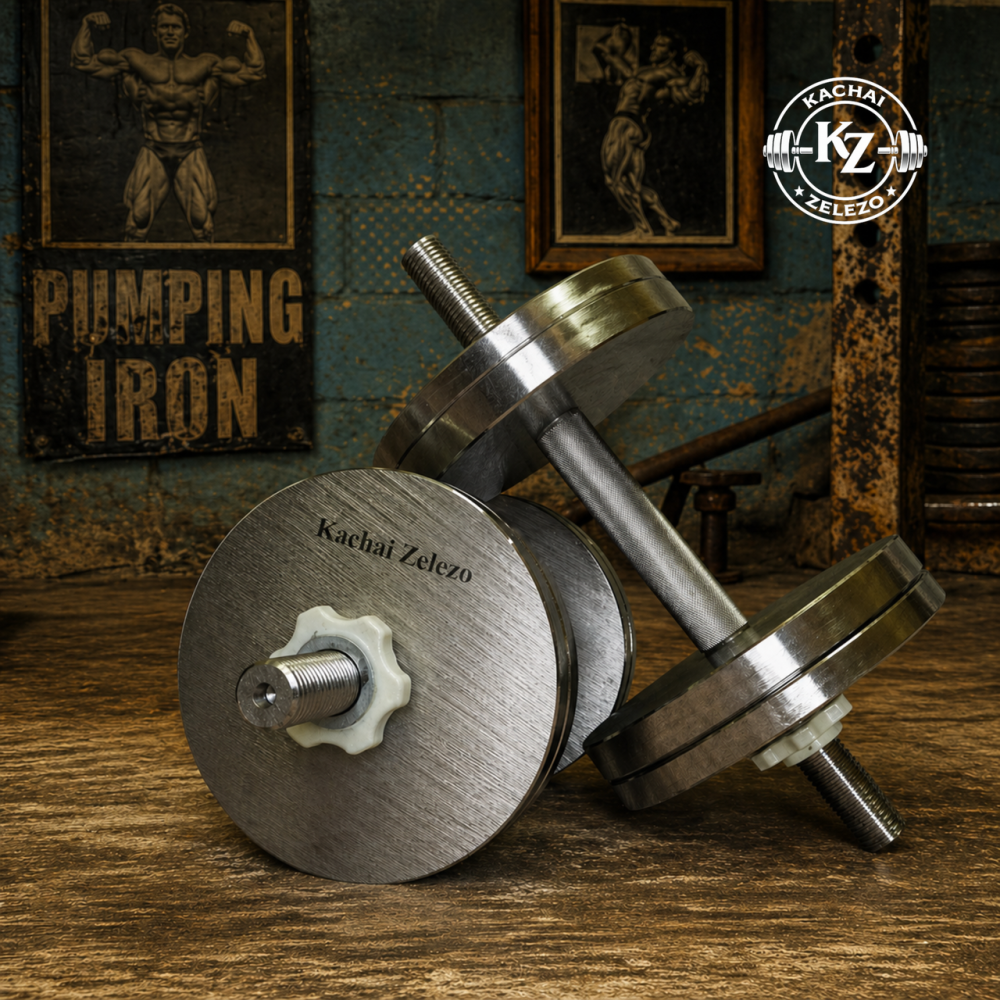 Гантели наборные 2 по 16 кг без покрытия Kachai Zelezo Iron Pro Киев - изображение 17