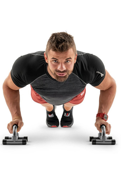 Упоры для отжиманий HS-P010PU для дома фитнеса и тренировки грудных и плечевых мышц с прочной конструкцией Киев - изображение 7