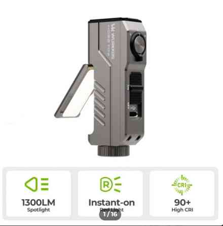 Ручной фонарь Wurkkos HD02 Mini 1300лм 204м (4 режима) 14500/AA Серый Киев