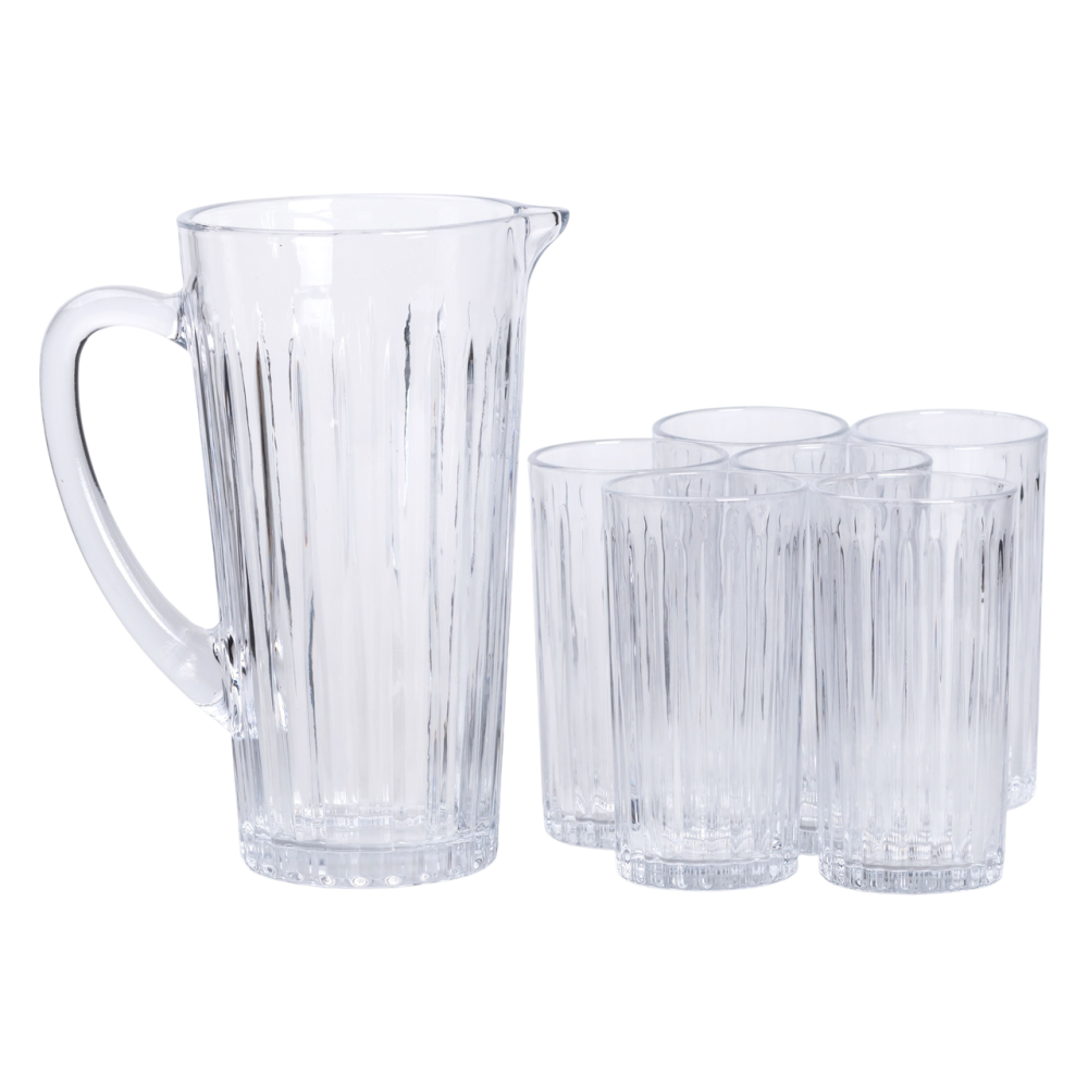 Кувшин 1.2 литра со стаканами 6 штук по 320 мл графин для компота сока воды лимонада HP-19-5 Киев - изображение 5