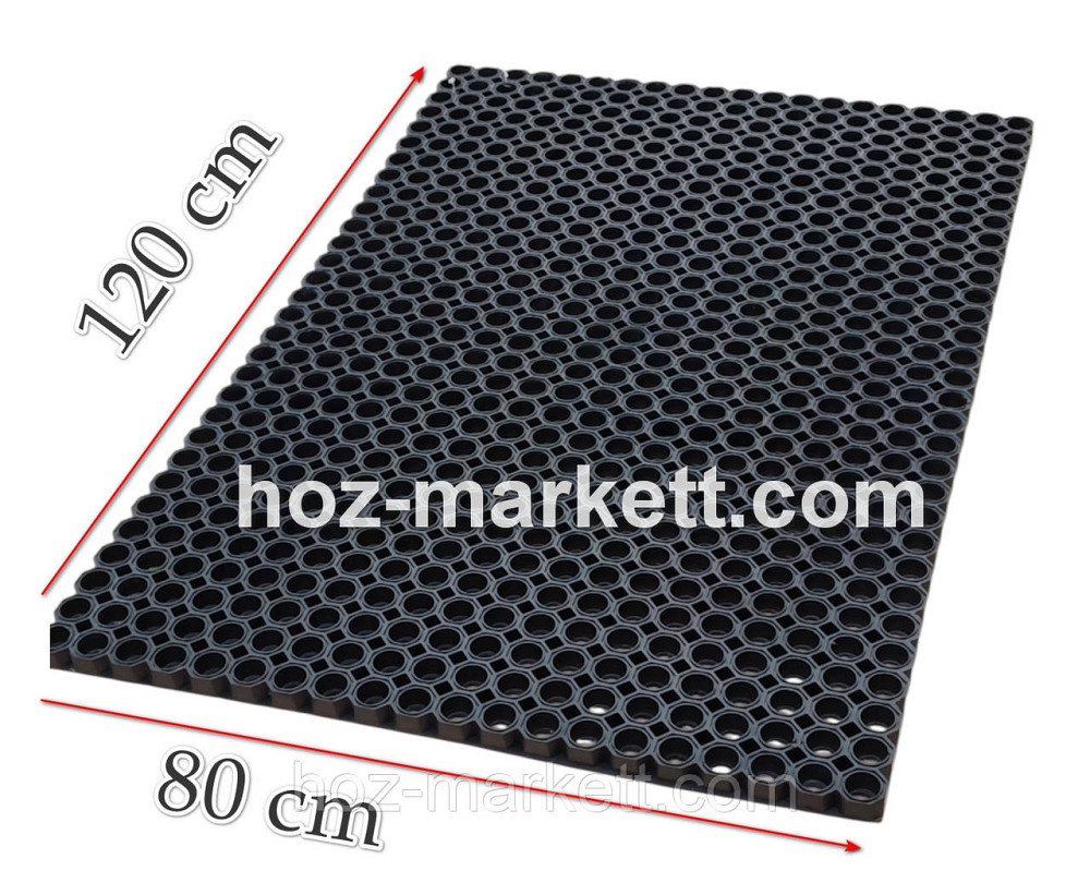 Килим 120 х 80 х 2.6 см гумовий брудозахісний стільників важкий кілім Харків - фото 2