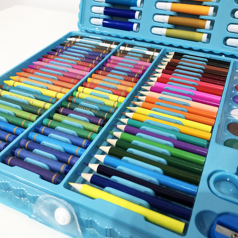 Художній набір для дітей, Набір для творчості в алюмінієвій валізі Дитячий набори творчості XF-75 Львів - фото 1