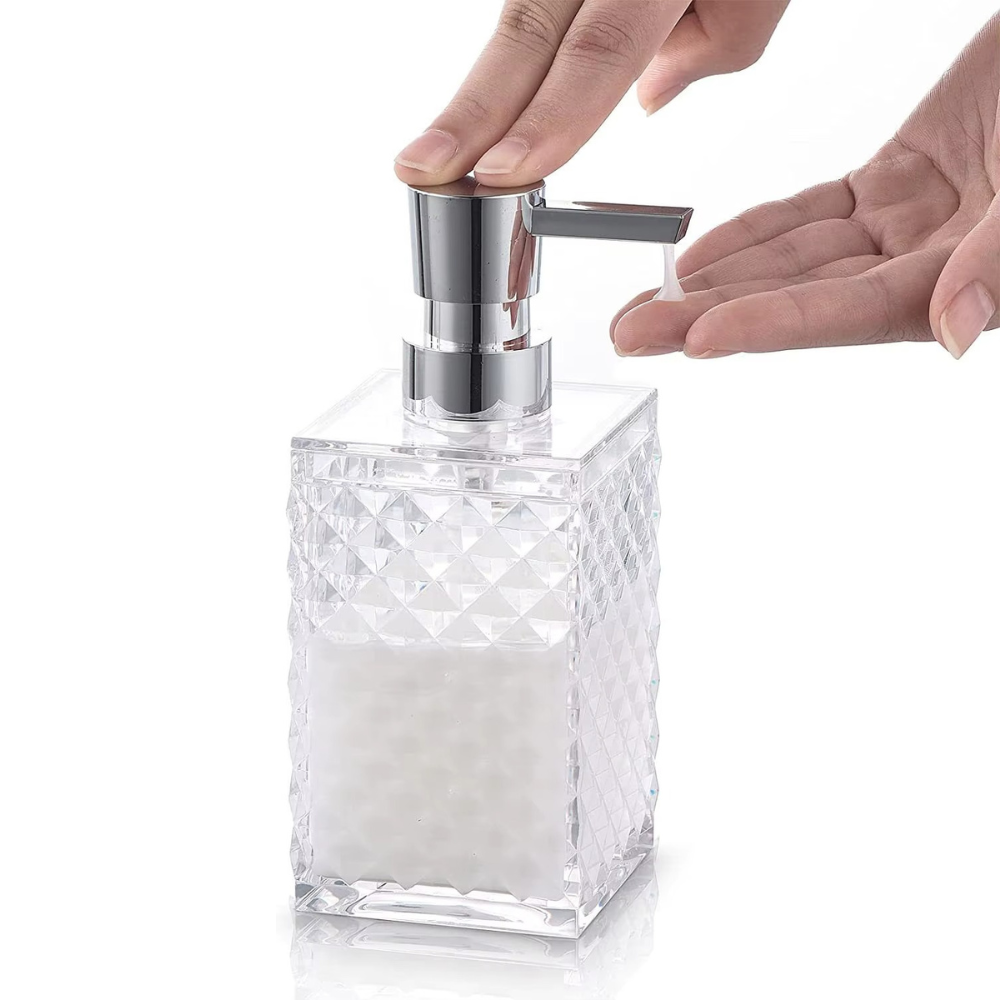 Набор аксессуаров 4в1 для ванной и душа, дозатор для мыла, мыльница, стаканы,материал акрил стаканы,прозрачный Каменец-Подольский - изображение 7