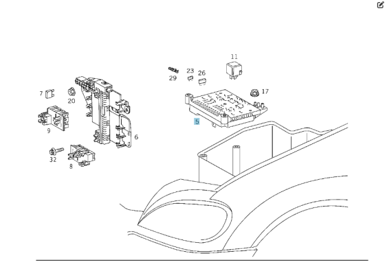 Mercedes-Benz  A1635450205 Блок запобіжників та реле передній ML W163 Одеса