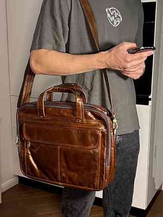 Сумка мужская Vintage 14247 для ноутбука с диагональю 15.6 дюйма Коричневая Киев