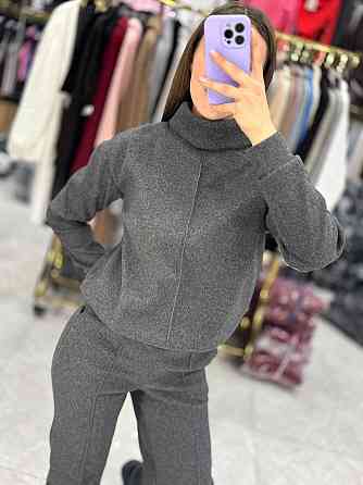 Жіночий стильний костюм-двійка Ангора-кашемір Графіт, 46/48 Одеса