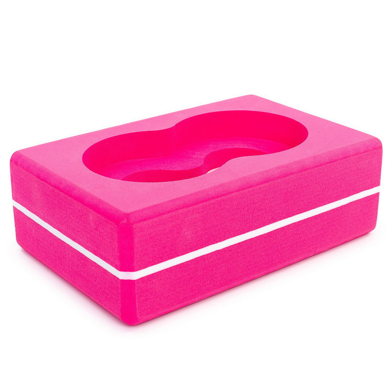 Блок для йоги с отверстием Record FI-5163 Вишнёвое - изображение 3