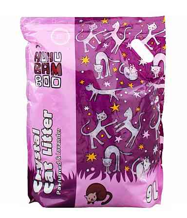 Силікагелевий наповнювач для котячого туалету  Crystal Cat Litter Lavander 9 л HUHUBAMBOO Вінниця