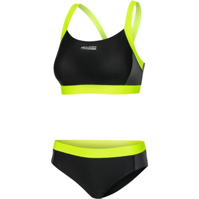 Купальник Aqua Speed Naomi 460-138 чорний, сірий, флуоресцентний жовтий 40 (5908217671196) Вінниця - фото 1