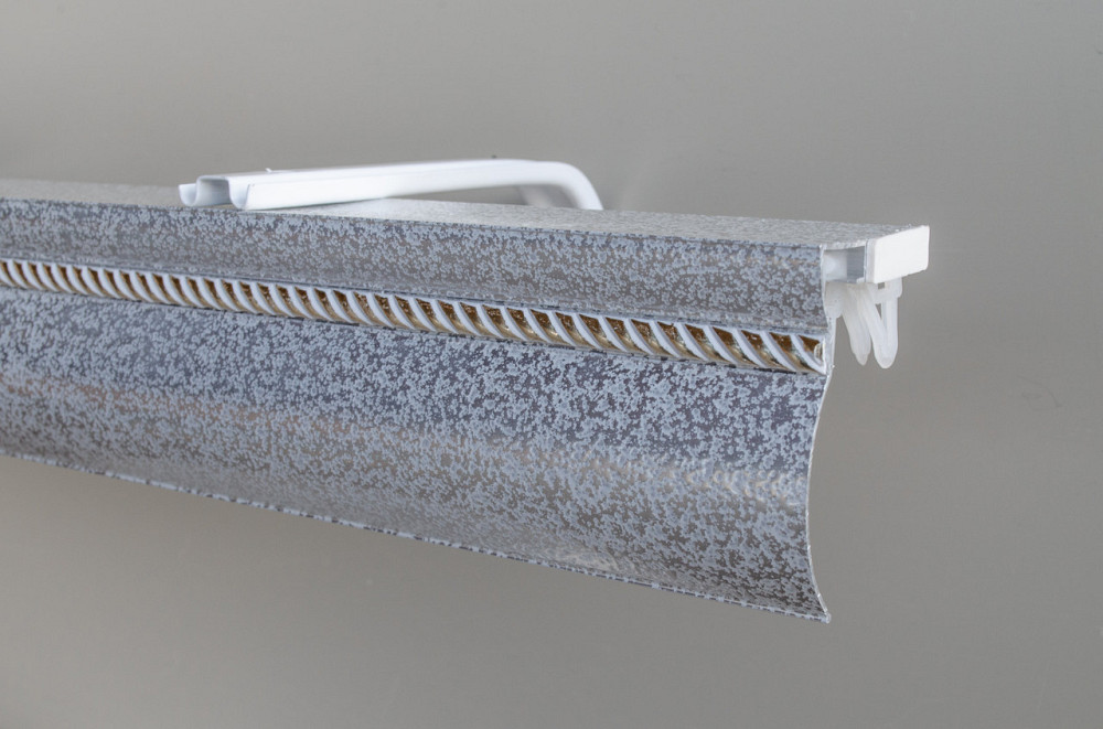 Алюмінієвий карниз БР-12 Молоткове срібло, молдинг на вибір 2.5, Світло-сірий Бровари - фото 1