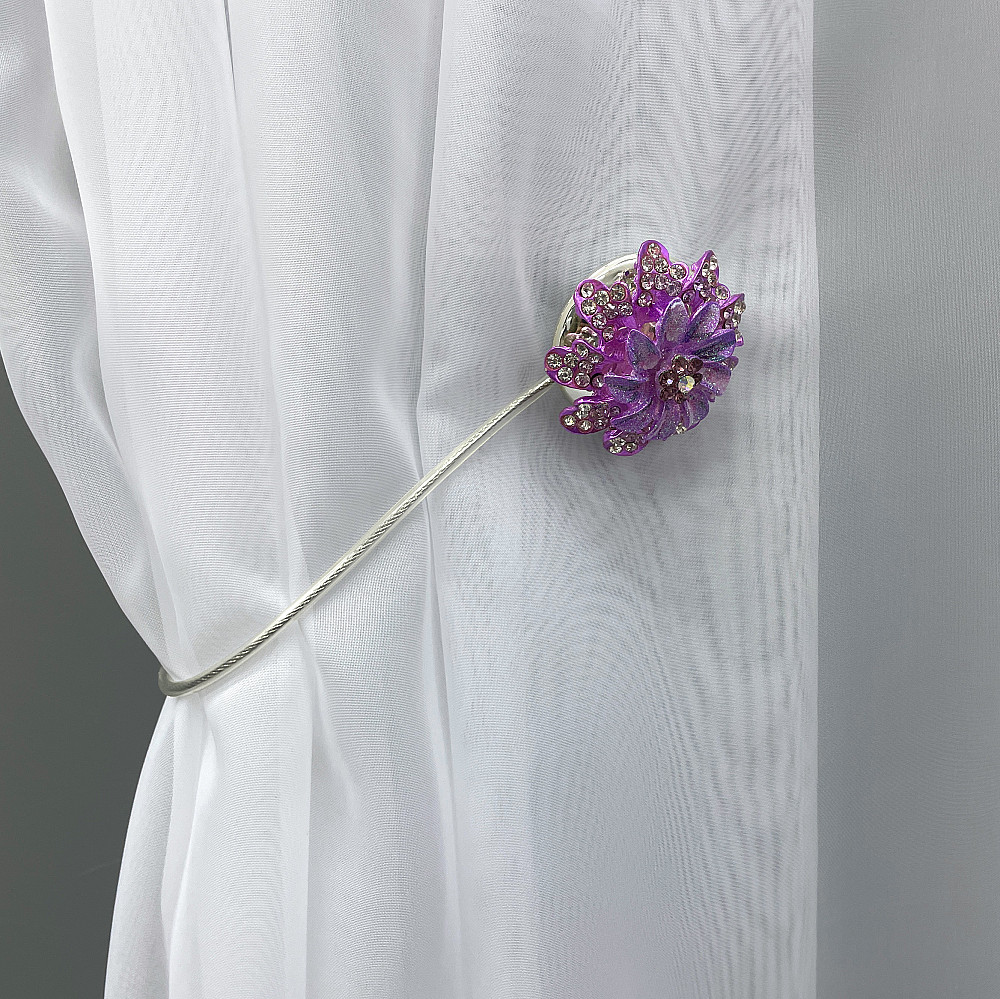 Магніти для штор та гардин "Flowers" набір 2 шт Бузковий (81-198) Київ - фото 3