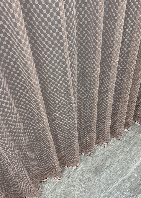 Тюль Гіпюр колір какао 1879т Київ - фото 7