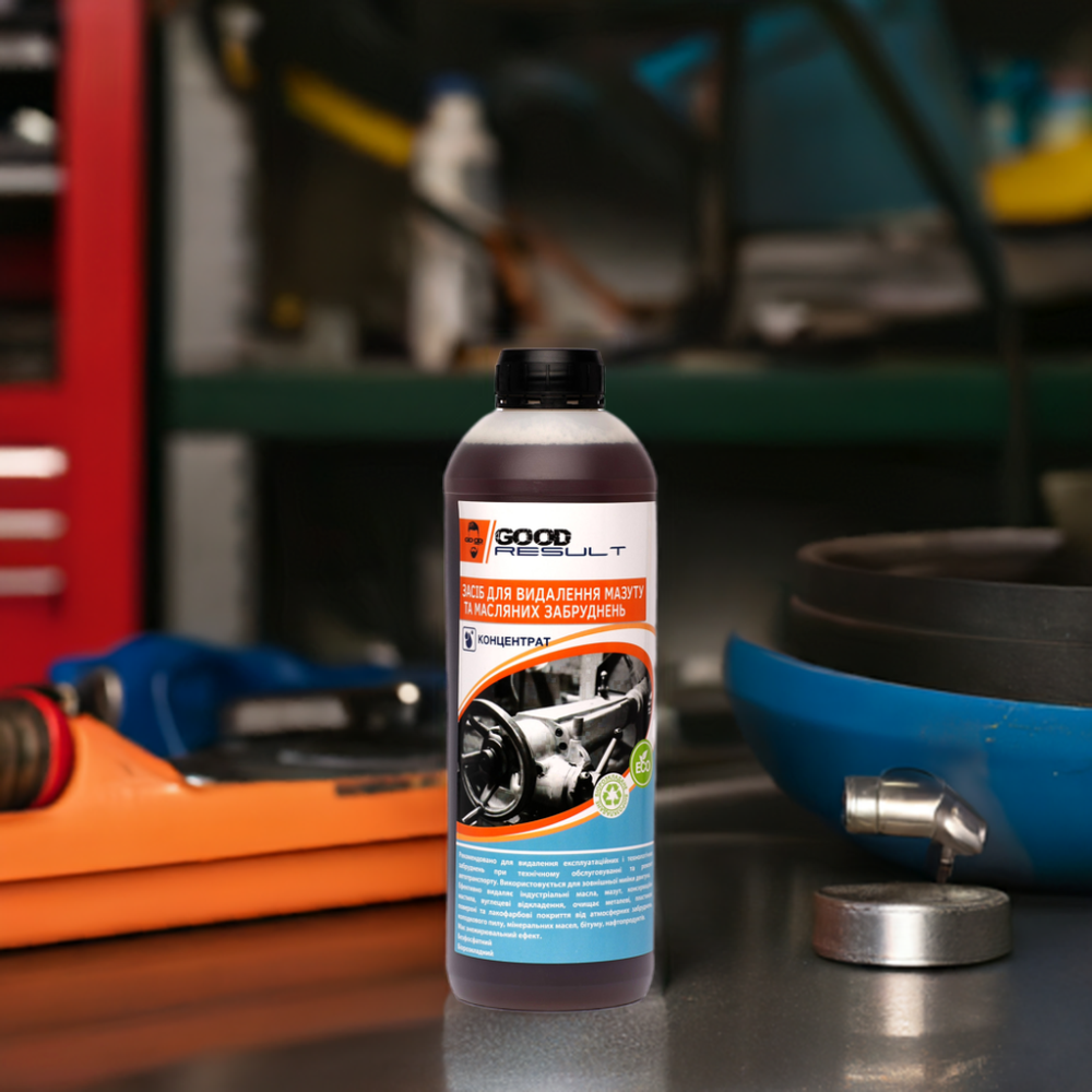 Средство для удаления мазута и масляных загрязнений GOOD RESULT 1 л концентр. пенный очиститель от нефтепродуктов, битума и смазки Павлоград - изображение 2