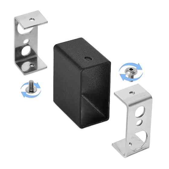 Комплект прихованого підключення під профільний стояк Laris чорний Київ