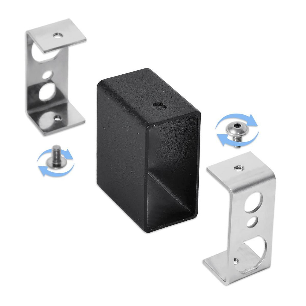 Комплект скрытого подключения под профильный стояк Laris черный Киев - изображение 1