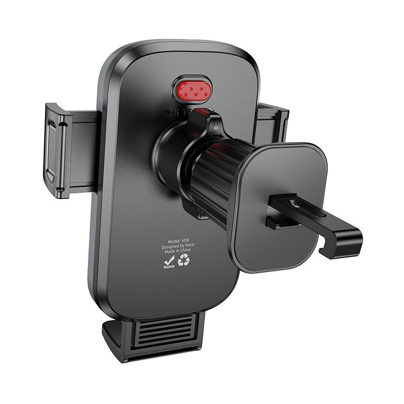 Автотримач для телефона HOCO H78 Vista push-type car holder (air outlet) Black Metal Gray Киев - изображение 4