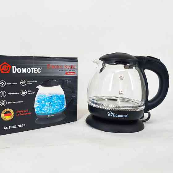 Електричний чайник з високою потужністю Domotec MS-7910 1л 1650Вт, Скляний електрочайник для кухні OP-50 Івано-Франківськ