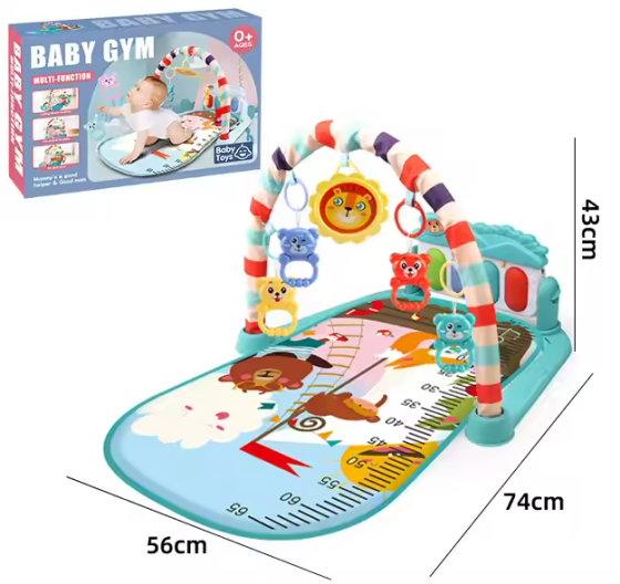 Детский игровой коврик с музыкальным пианино, игрушками, шкалой роста, дизайн корабль, коврик для малышей Каменец-Подольский