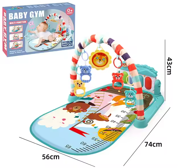 Дитячий ігровий килимок з музичним піаніно, іграшками, шкалою росту, дизайн корабель, килимок для малюків Кам'янець-Подільський - фото 3