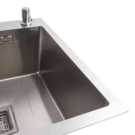 PLATINUM Кухонна мийка 78*50С R нержавійка Platinum Handmade (поглиблена полиця, 3.0/1.0 мм) Киев