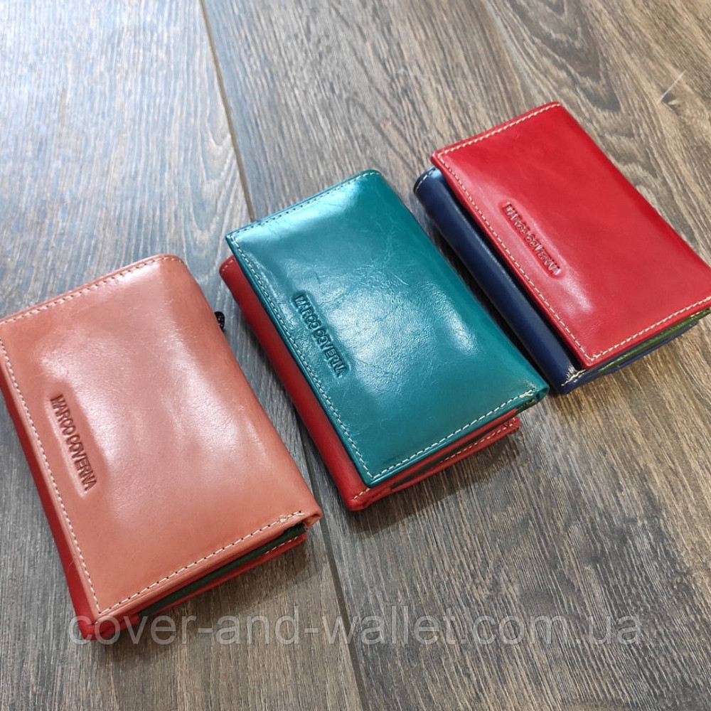Маленький шкіряний жіночий гаманець пудрового кольору Marco Coverna MC 2-2068 Київ - фото 9
