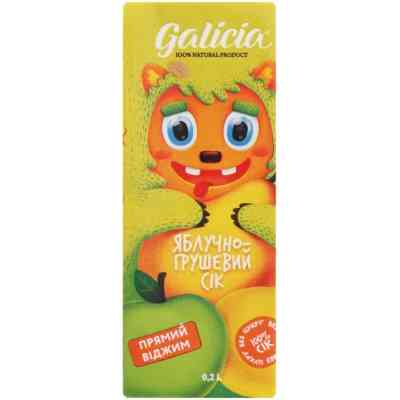 Сік дитячий Galicia Яблучно-грушевий пастеризований 200 мл (4820209560411) Вінниця