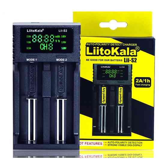Заряднoe устройство Liitokala lii-S2 на 2 канала (для Ni-MH, Ni-CD, Li-Ion, LiFePo4) Киев