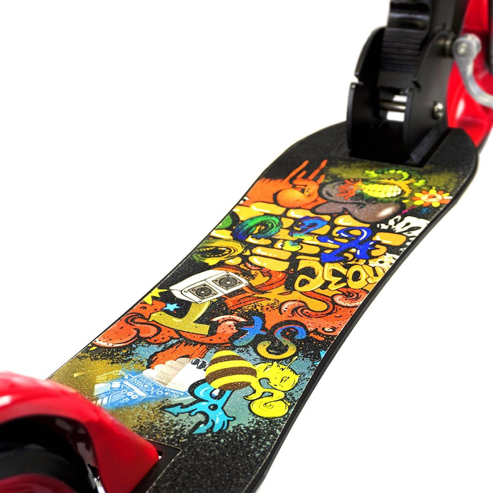 Двухколесный складной самокат SS-15 с задним ножным тормозом от Scale Sports. Черно-Красного цвета Одесса - изображение 8